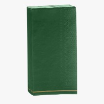 Luxe Party Emerald with Gold Stripe Dinner Napkins - 16 pcs