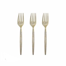 Luxe Party Gold Glitter Two Tone Plastic Mini Forks - 20 pcs