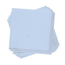 Luxe Party Ice Blue with Silver Stripe Beverage Napkins - 20 pcs