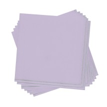 Luxe Party Lavender with Silver Stripe Beverage Napkins - 20 pcs