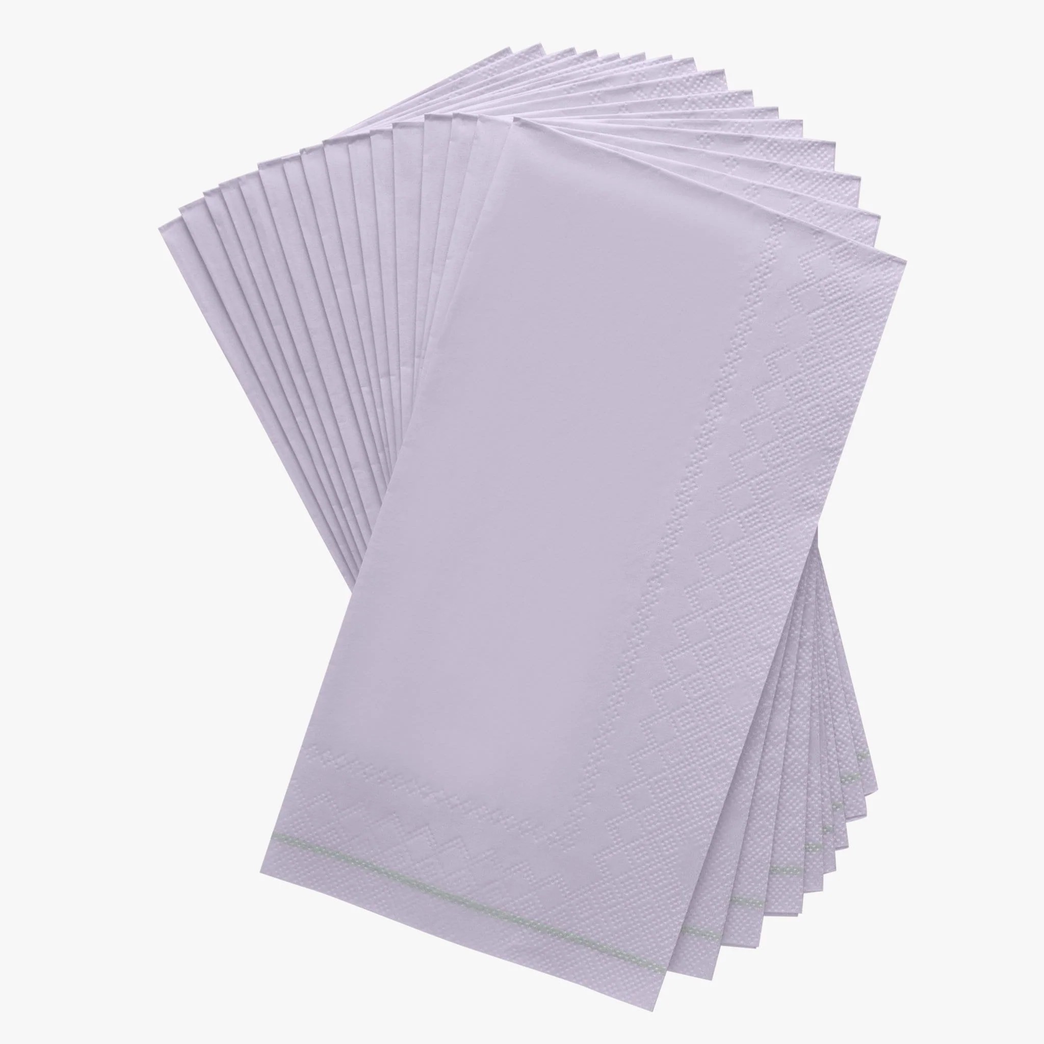 Luxe Party Lavender with Silver Stripe Dinner Napkins - 16 pcs