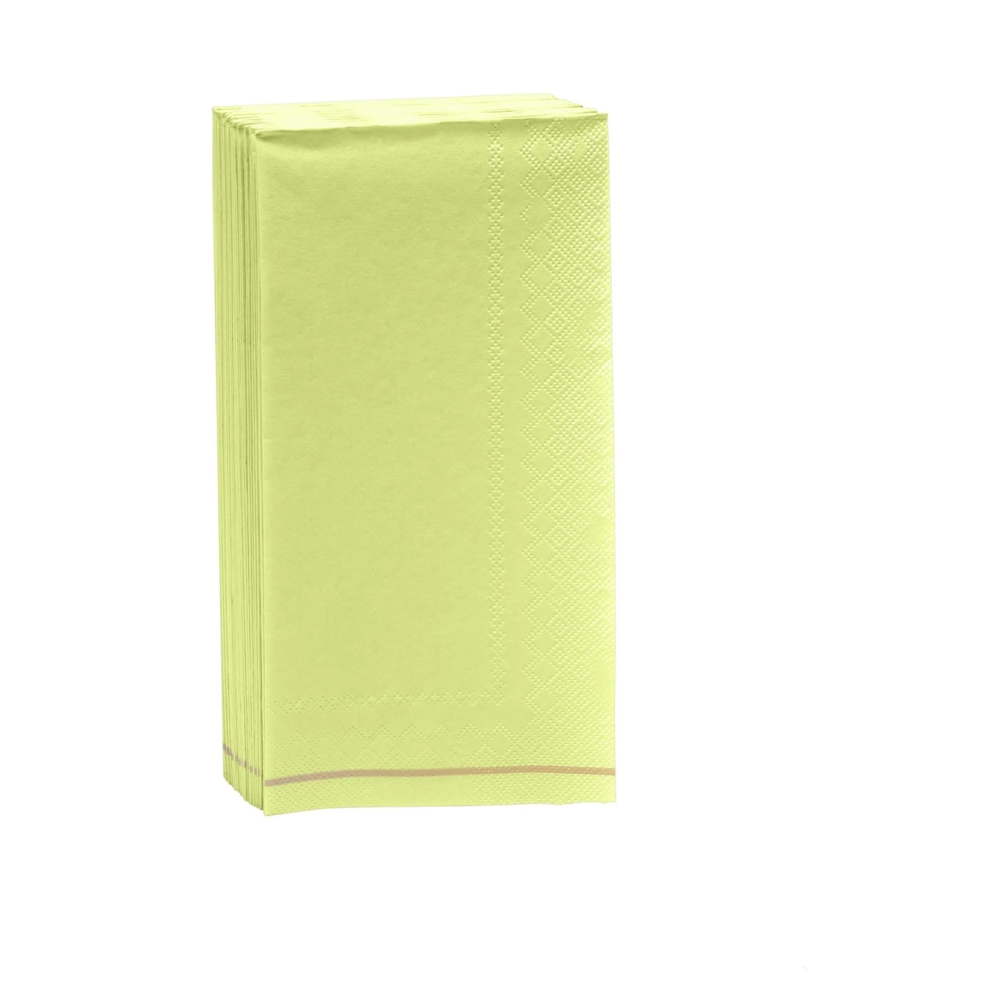 Luxe Party Lime with Gold Stripe Dinner Napkins - 16 pcs