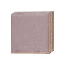 Luxe Party Mauve with Gold Stripe Lunch Napkins - 20 pcs