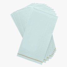 Luxe Party Mint with Gold Stripe Dinner Napkins - 16 pcs