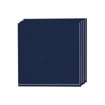 Luxe Party Navy with Silver Stripe Lunch Napkins - 20 pcs