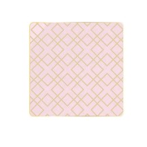 Luxe Party Square Blush Gold Art Deco Pattern Dinner Plate 10.5" - 10 pcs