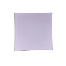 Luxe Party Square Lavender Silver Rim Dinner Plates 10.5" - 10 pcs