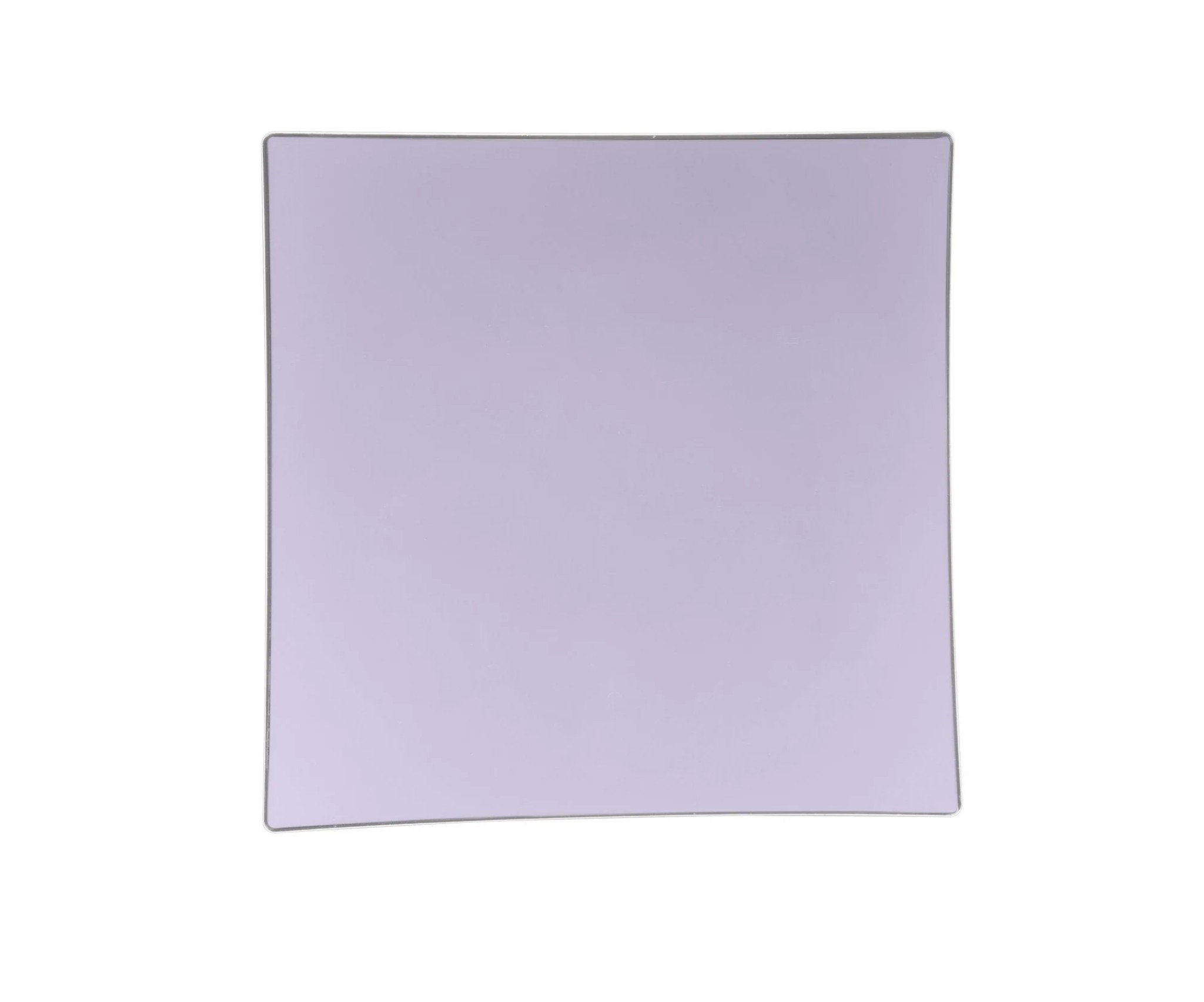 Luxe Party Square Lavender Silver Rim Dinner Plates 10.5" - 10 pcs