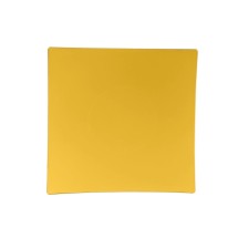 Luxe Party Yellow Gold Rim Square Dinner Plates 10.5" - 10 pcs