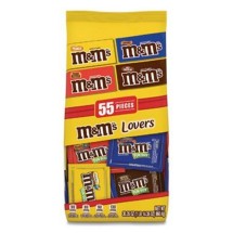 M&M's Fun Size Variety Mix, Caramel, Milk Chocolate, Peanut, Peanut Butter Flavors, 30.35 oz. Bag, 55 Packs/Bag