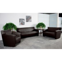 Flash Furniture 222-SET-BN-GG Majesty Series Reception Set in Brown