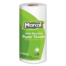 Marcal 100% Recycled Roll Towels 2-Ply, 60 Sheets, 15 Rolls/Carton