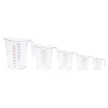 CAC China MCBK-5SET 5-Piece Plastic Measuring Cup Set