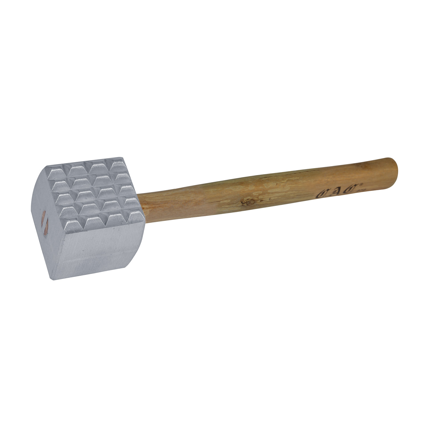 CAC China ALMT-2 Aluminum Meat Tenderizer with Wood Handle, 12-3/4"L