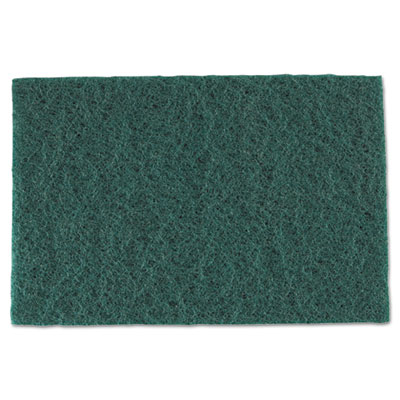Medium-Duty Scouring Pad, 6 x 9, Green, 60/Carton