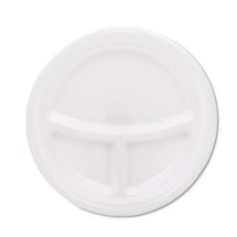 Dart White Medium Weight Laminated Foam Plates, 9&quot; 125/Pack