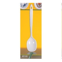 Thunder Group W7102 White Melamine Solid Serving Spoon 12&quot;