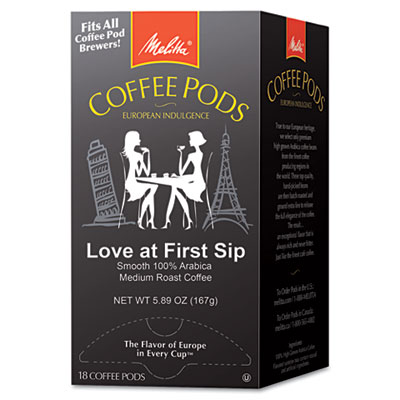Melitta Coffee Pods, Love at First Sip (Medium Roast), 18 Pods/Box