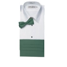 Henry Segal 8811 Men's Short Sleeve Lay-Down Collar 1/4&quot; Pleat