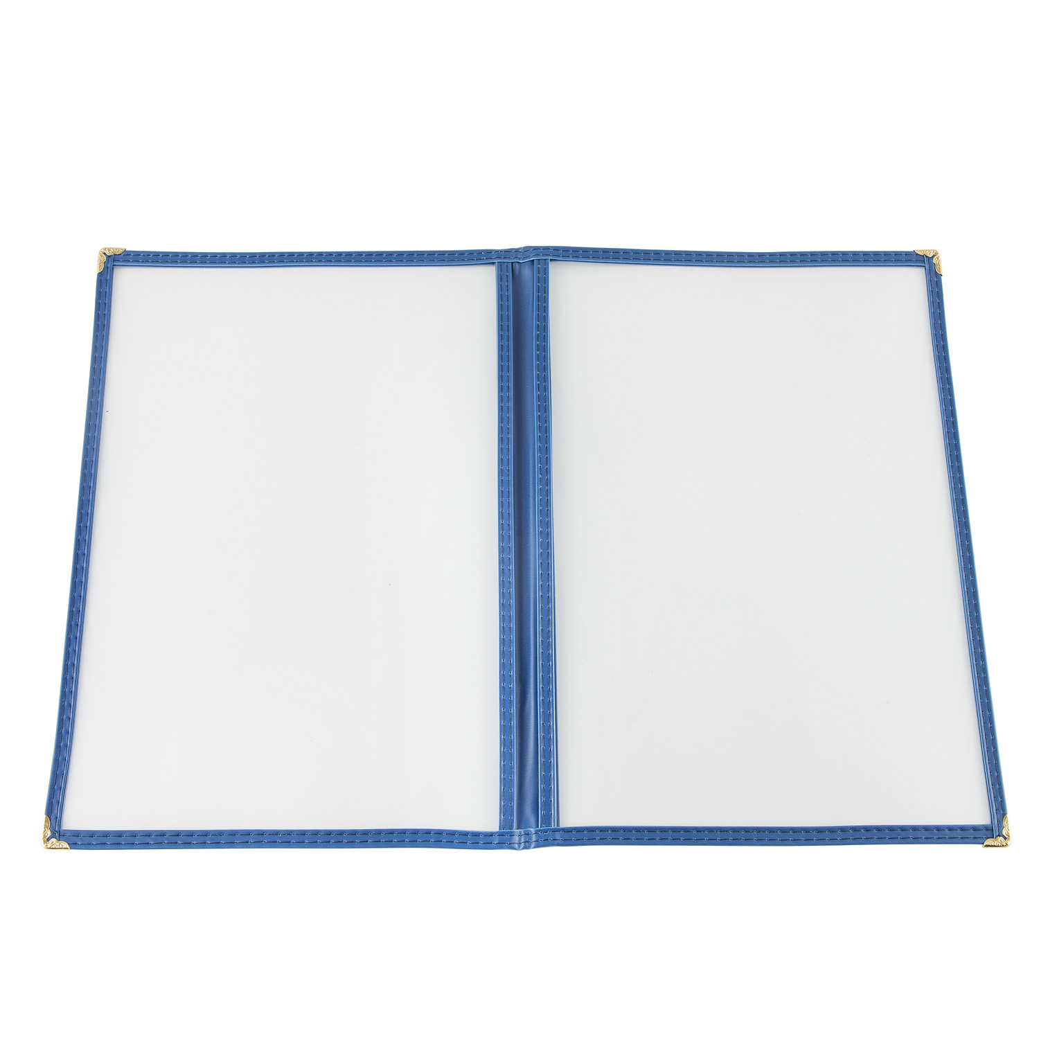 CAC China MCP2-911BL Blue Menu Cover 2-Pocket 8 1/2" x 11"