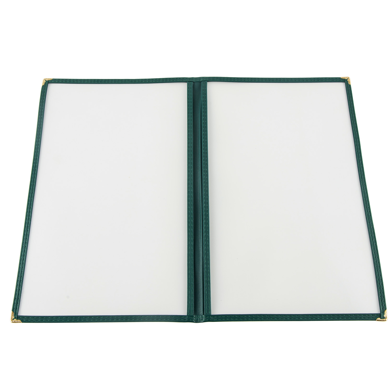 CAC China MCP2-914GN Green Menu Cover 2-Pocket 8 1/2" x 14"