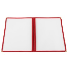 CAC China MCP2-911RD Red Menu Cover 2-Pocket 8 1/2&quot; x 11&quot;