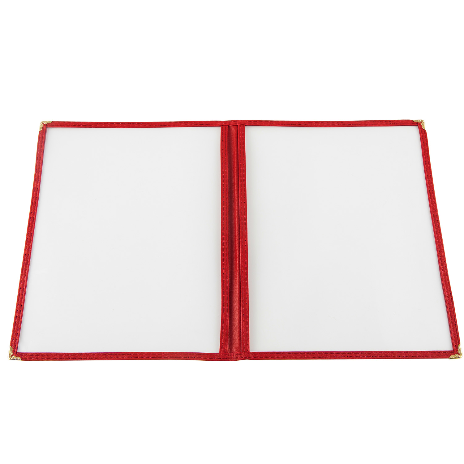 CAC China MCP2-911RD Red Menu Cover 2-Pocket 8 1/2" x 11"