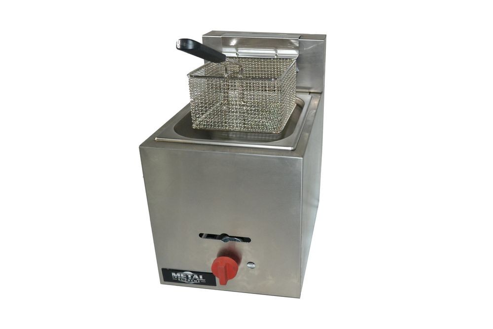 Metal Supreme F1BGVE Gas Countertop Fryer, (1) Basket, 9 Liter Oil Cap