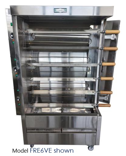 Metal Supreme FRE4VE Electric Rotisserie Oven, 20 Chickens