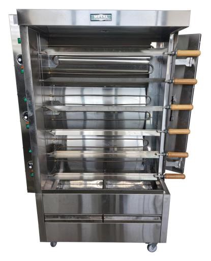 Metal Supreme FRE6VE Electric Rotisserie Oven, 30 Chickens