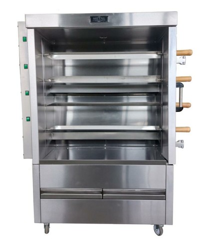Metal Supreme FRG4VE Gas Rotisserie Oven, 20 Chickens