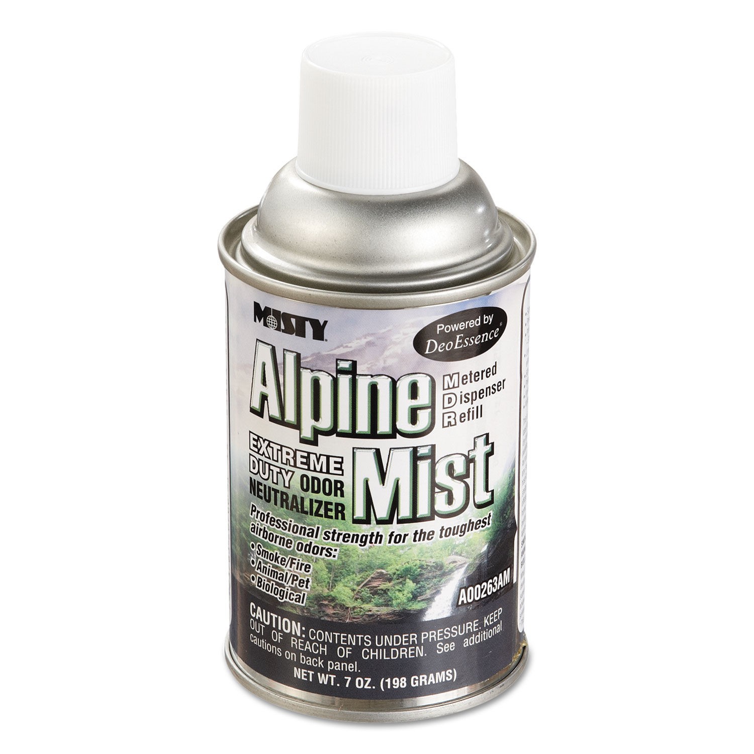 Metered Dry Deodorizer, Alpine Mist, 12 oz Dispenser Refills, 12/Carton