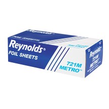 Reynolds Metro Pop-Up Aluminum Foil Sheets, 12&quot; x 10 3/4&quot;, 500/Box, 6/Carton