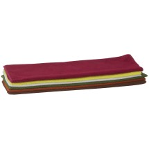 Winco BTM-16AC Microfiber Bar Towel Set, Assorted Colors 16&quot; x 16&quot;