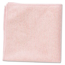 Microfiber Cleaning Cloths, 16 x 16, Pink, 24/Pack
