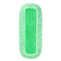 Hygen Microfiber Dry Dusting Mop Heads with Fringe, 36&quot;, Green