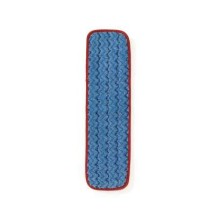 Microfiber Wet Mopping Pad, 18 1/2&quot; x 5 1/2&quot; x 1/2&quot;, Red