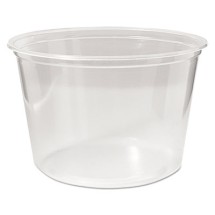 Microwavable Deli Containers, 16 oz, Clear, 500/Carton