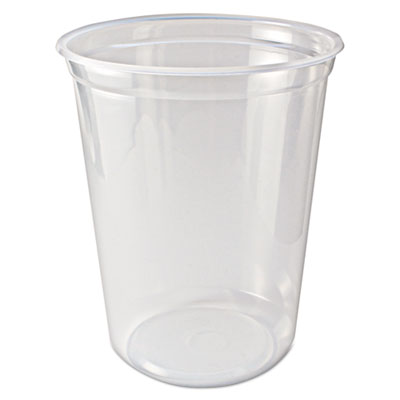 Microwavable Deli Containers, 32 oz, Clear, 500/Carton
