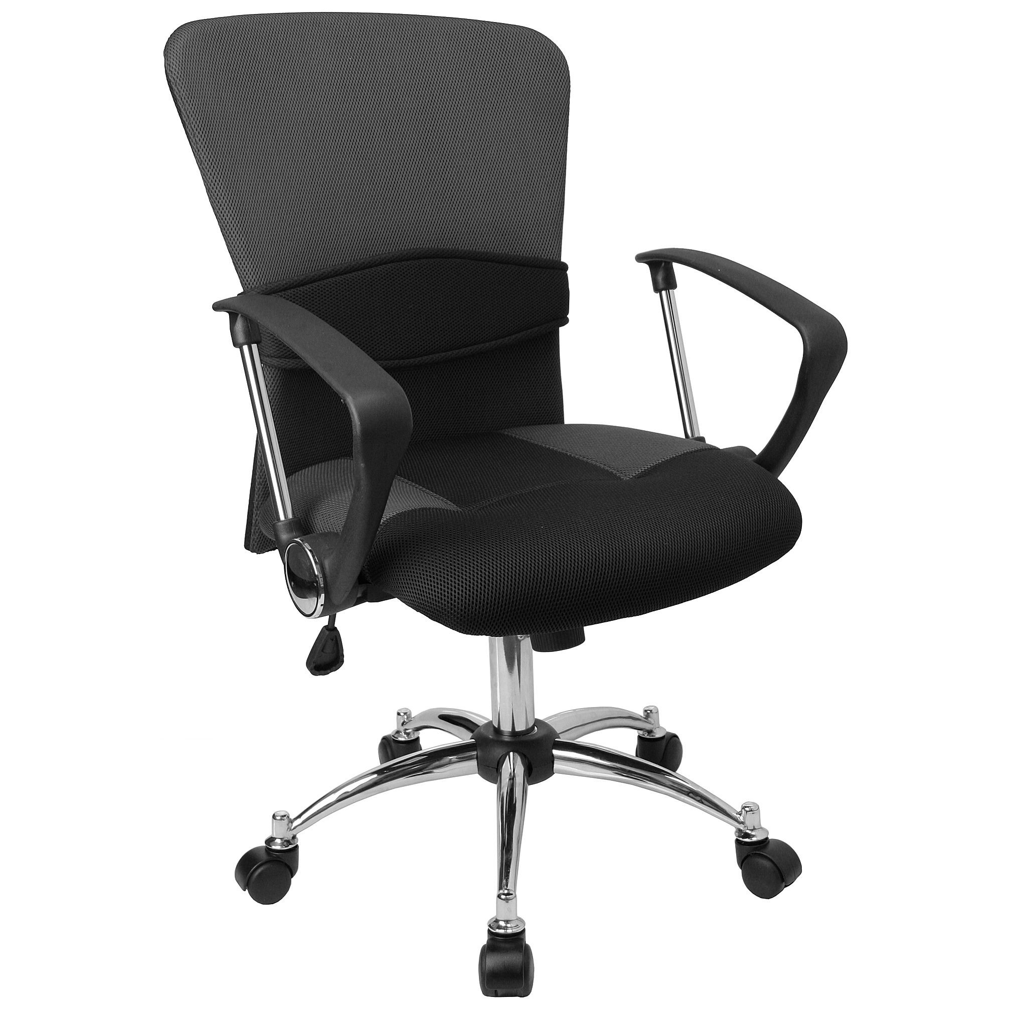 Flash Furniture LF-W23-GREY-GG Mid-Back Grey Mesh Chair