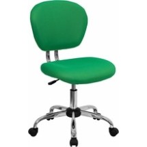 Flash Furniture H-2376-F-BRGRN-GG Mid-Back Bright Green Mesh Task Chair with Chrome Base