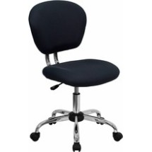 Flash Furniture H-2376-F-GY-GG Mid-Back Gray Mesh Task Chair with Chrome Base