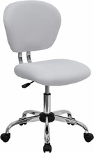 Flash Furniture H-2376-F-WHT-GG Mid-Back White Mesh Task Chair with Chrome Base