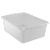 TableCraft 1537N White Polyethylene Food Storage Box 21-1/4&quot; x 15-3/4&quot; x 7&quot;