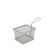 CAC China SMFB-2 Stainless Steel Square Mini Serving Fry Basket,, 5&quot;L x 4-1/8&quot;W x 3-1/4&quot;H