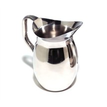 TableCraft 202 Stainless Steel 2-1/8 Qt. Bell Water Pitcher with Mirror Finish