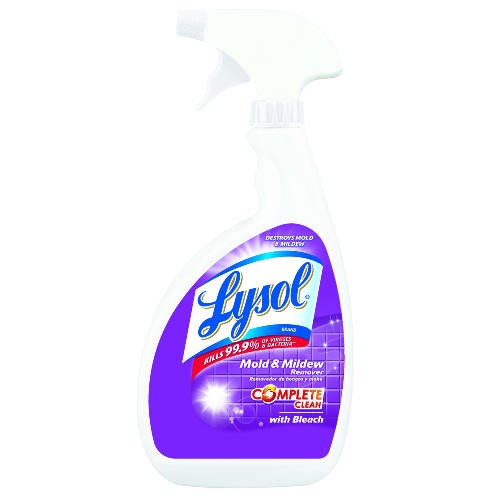 Lysol Mold and Mildew Remover with Bleach, 32 oz. Spray Bottle, 12/Carton