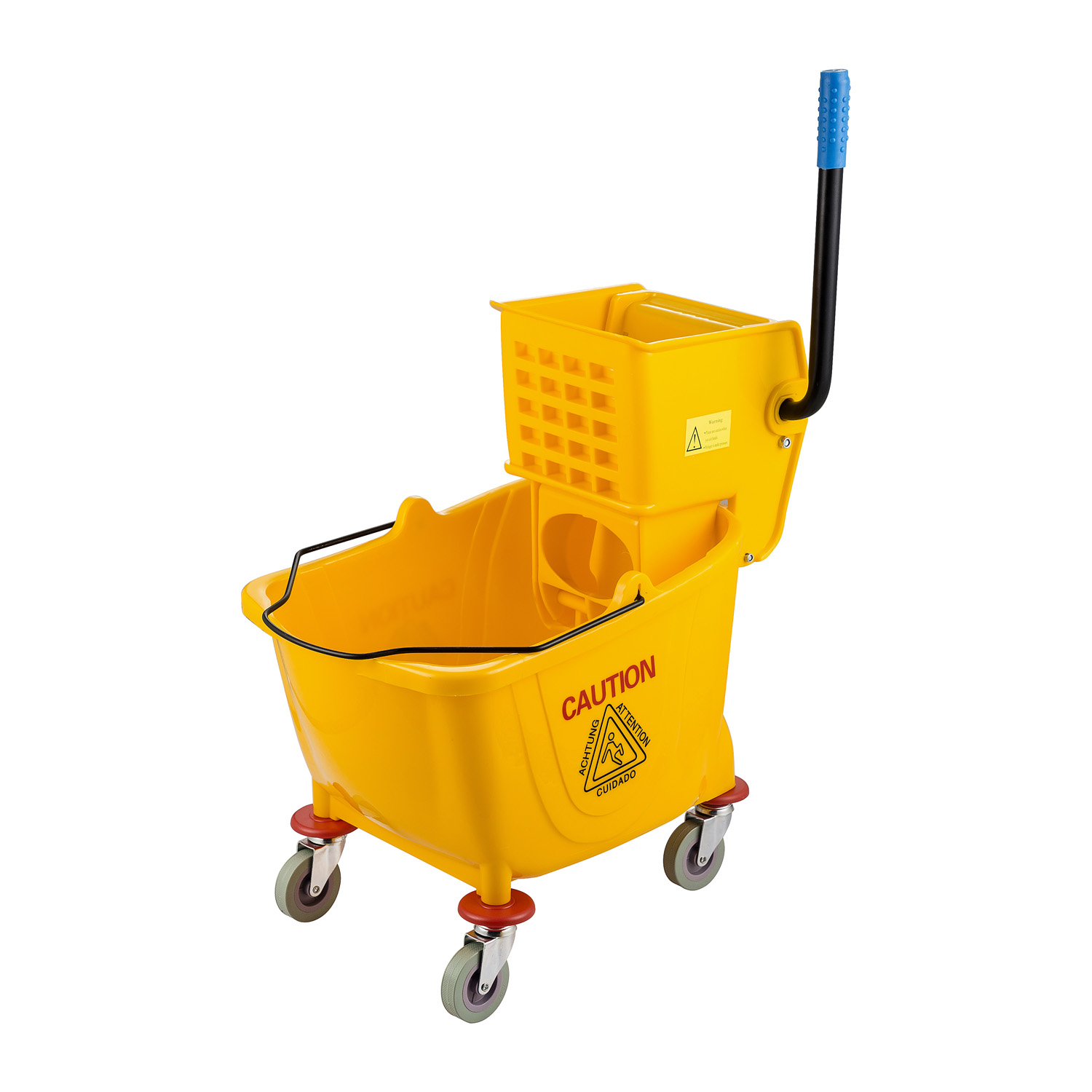 CAC China PMBY-36ST Yellow Mop Bucket Set 36 Qt.