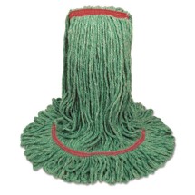Mop Head, Premium Standard Head, Cotton/Rayon Fiber, Large, Green