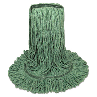 Mop Head, Premium Standard Head, Cotton/Rayon Fiber, Medium, Green